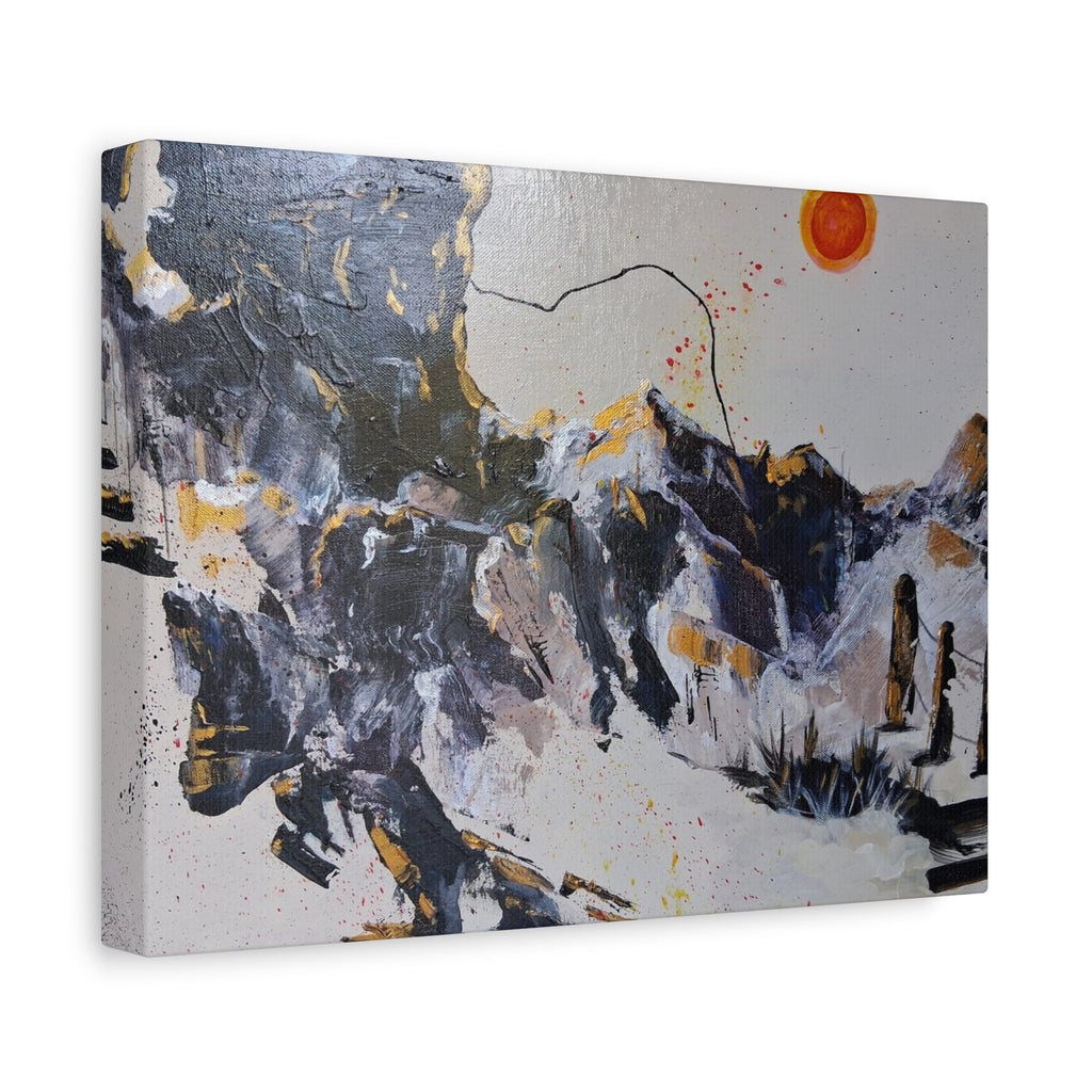 WHAT'S OVER THE RIDGE? - Abstract Desert Canvas Art – Matte Stretched 1.25"