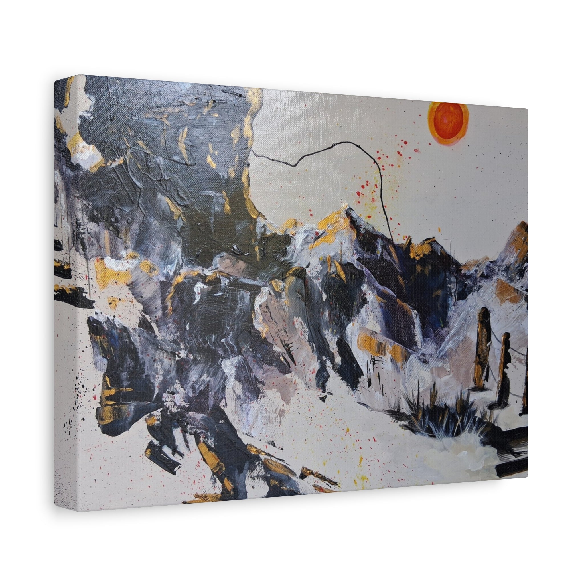 WHAT'S OVER THE RIDGE? - Abstract Desert Canvas Art – Matte Stretched 1.25"