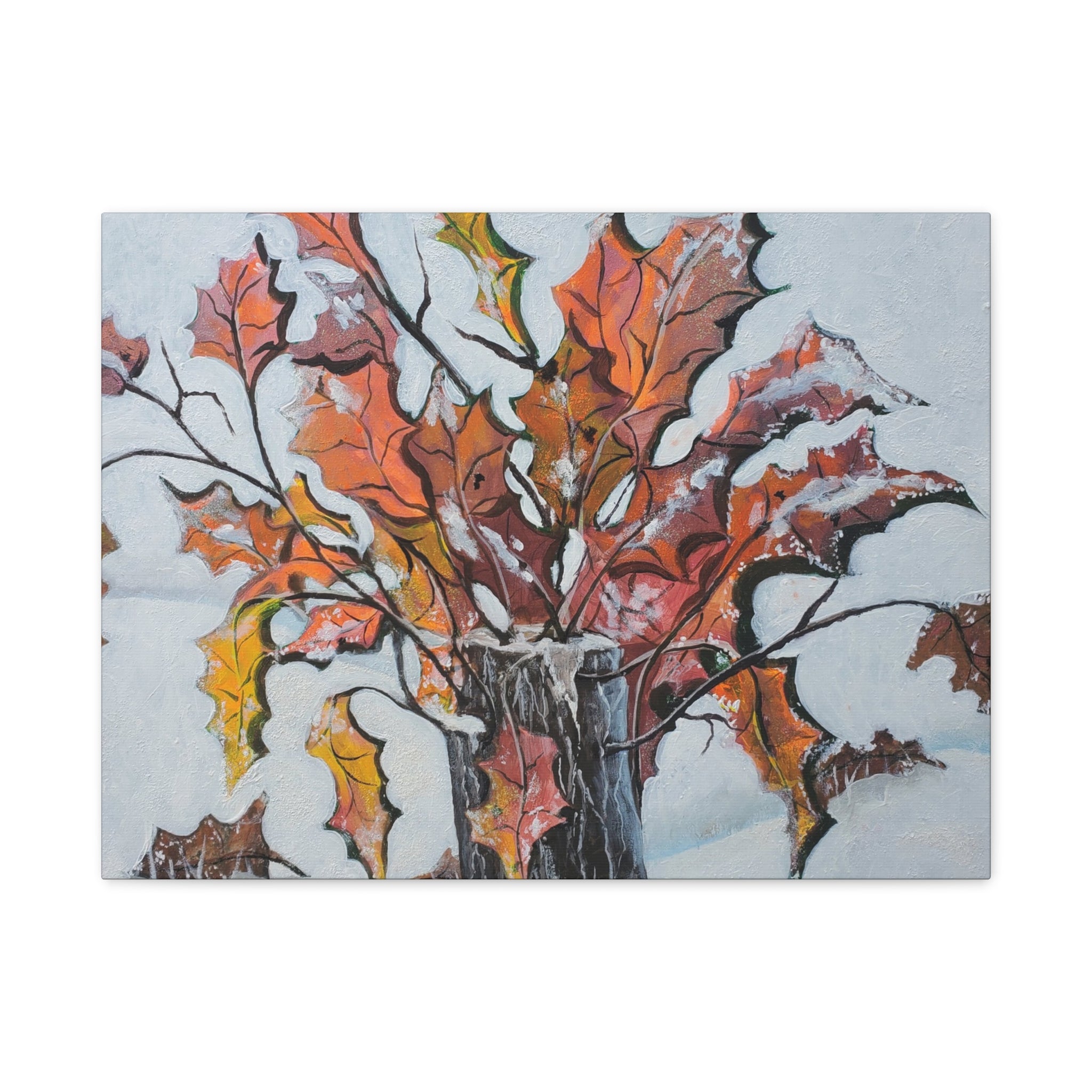 RENEWEL- NORTH LAKE NY - Autumn Leaves Canvas Wall Art — Stretched Matte Canvas