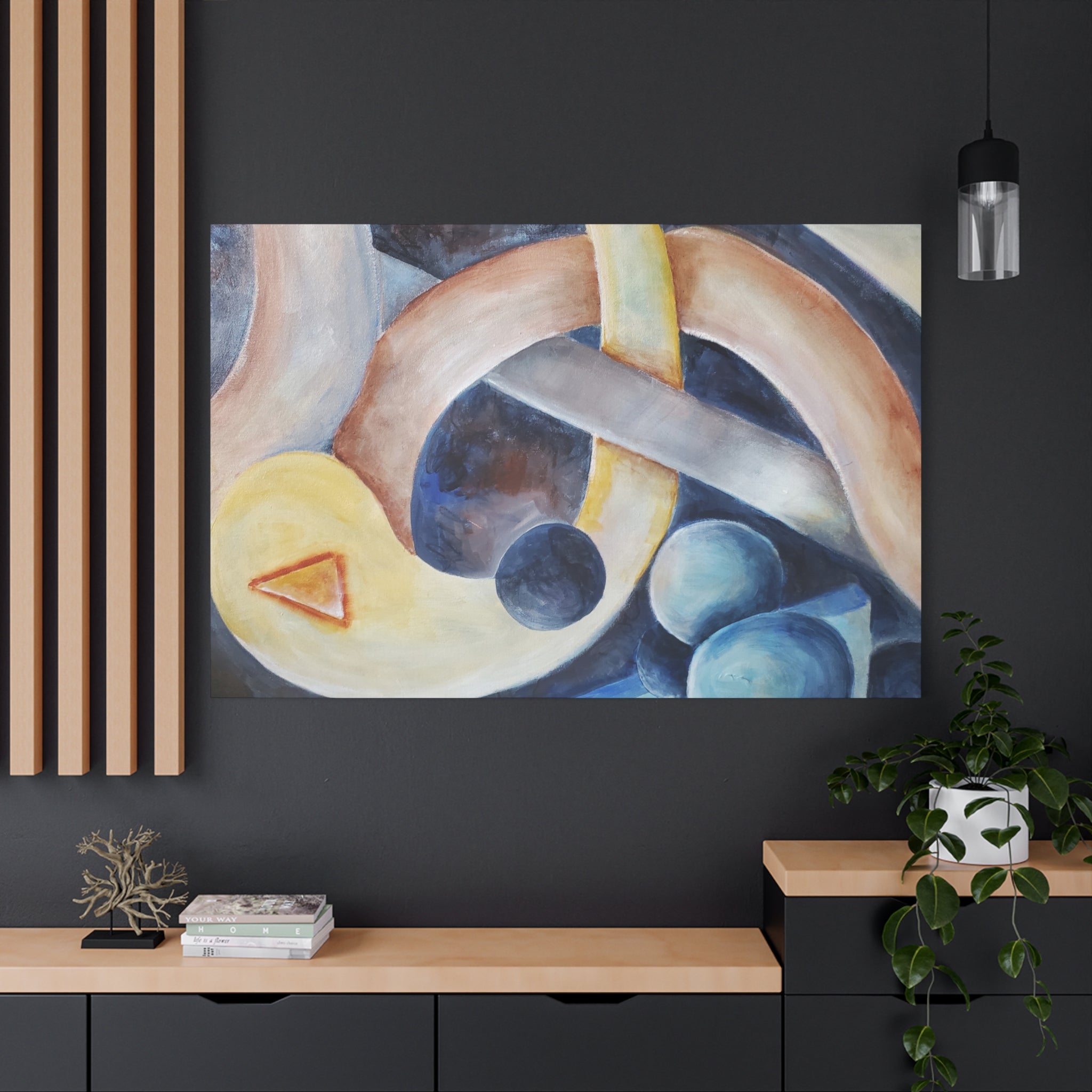 DANCE OF THE PLANETS - Abstract Musical Canvas Print — Matte Stretched Wall Art (1.25")