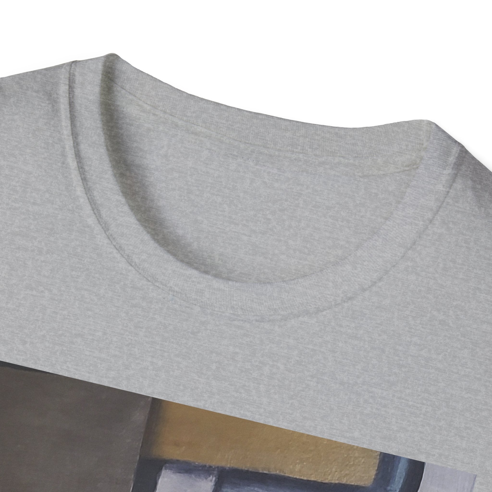 METALIC BLOCKS - Abstract Geometric Art T-Shirt — Modern Neutral Palette Design