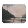 EARLY MORNING IN MONTANA - Scenic Forest Sunrise Mouse Pad — Tranquil Landscape Desk Mat