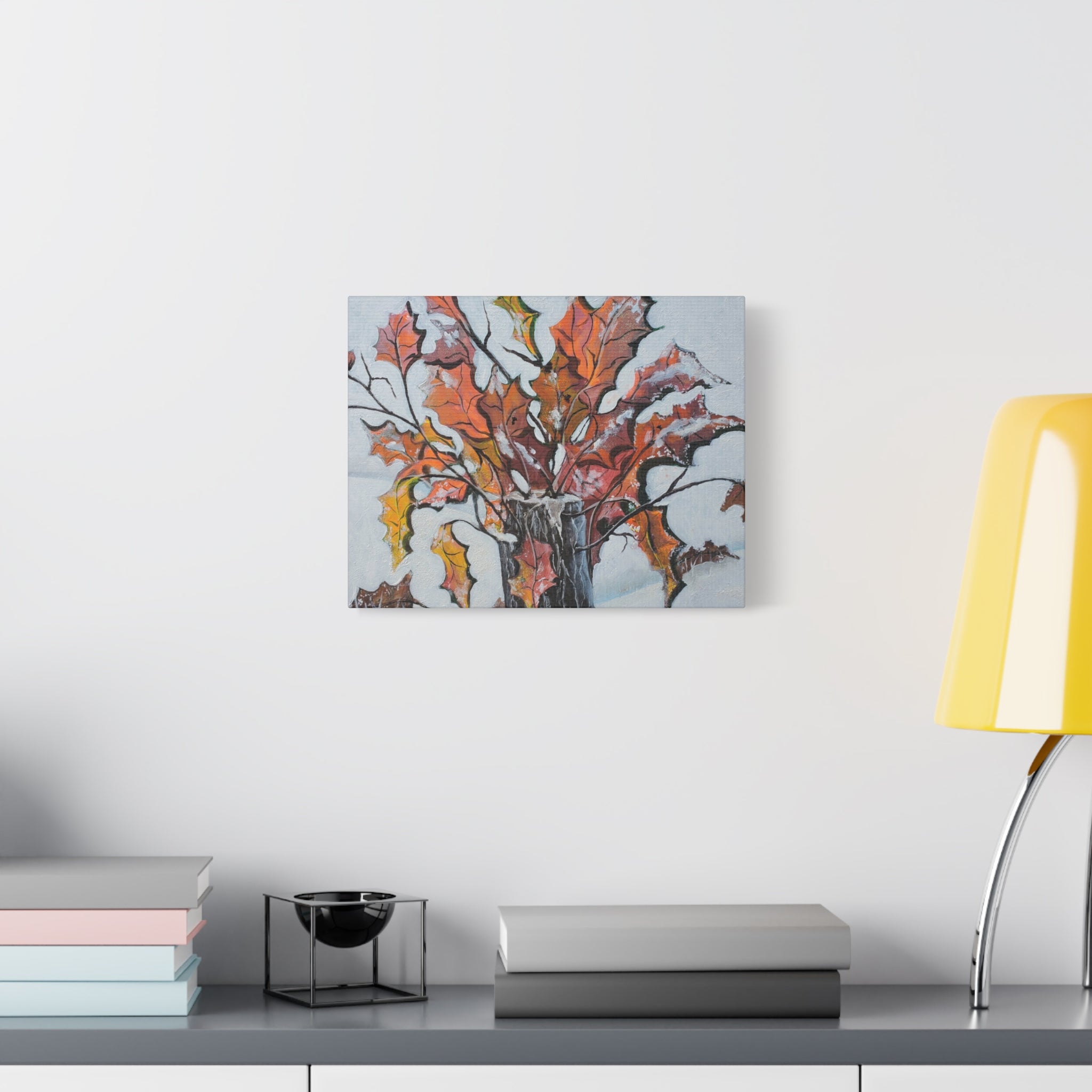 RENEWEL- NORTH LAKE NY - Autumn Leaves Canvas Wall Art — Stretched Matte Canvas