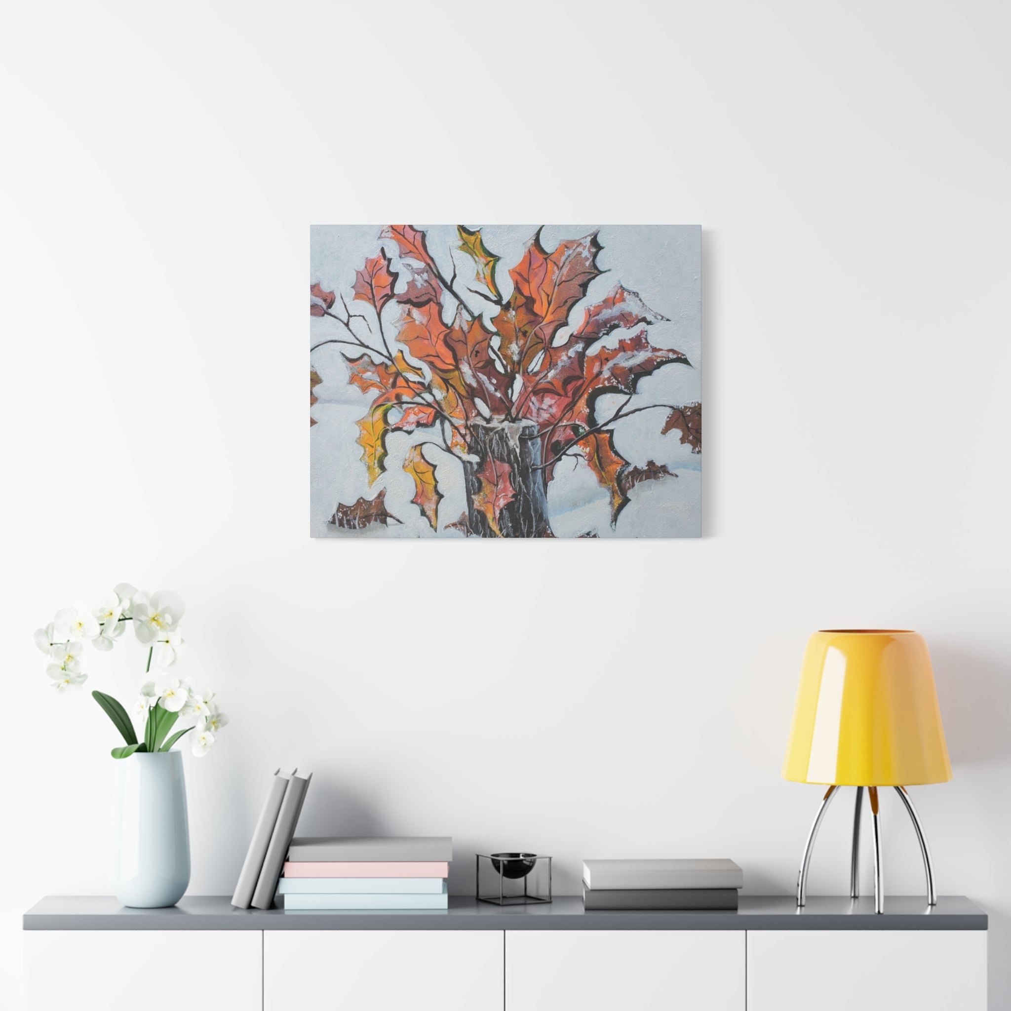 RENEWEL- NORTH LAKE NY - Autumn Leaves Canvas Wall Art — Stretched Matte Canvas