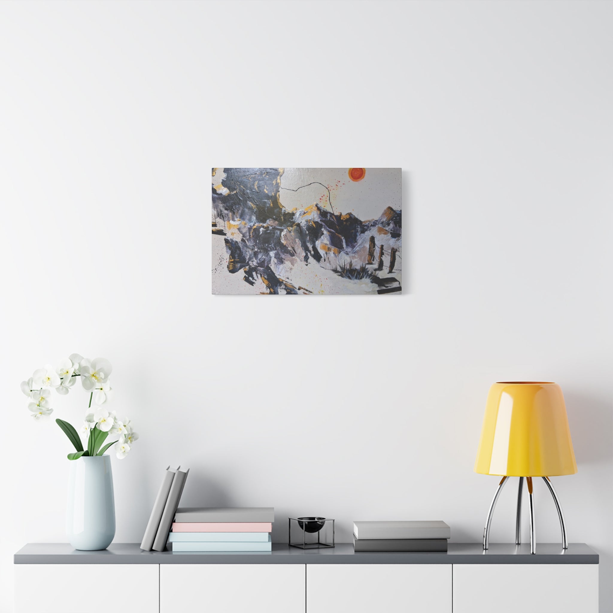 WHAT'S OVER THE RIDGE? - Abstract Desert Canvas Art – Matte Stretched 1.25"