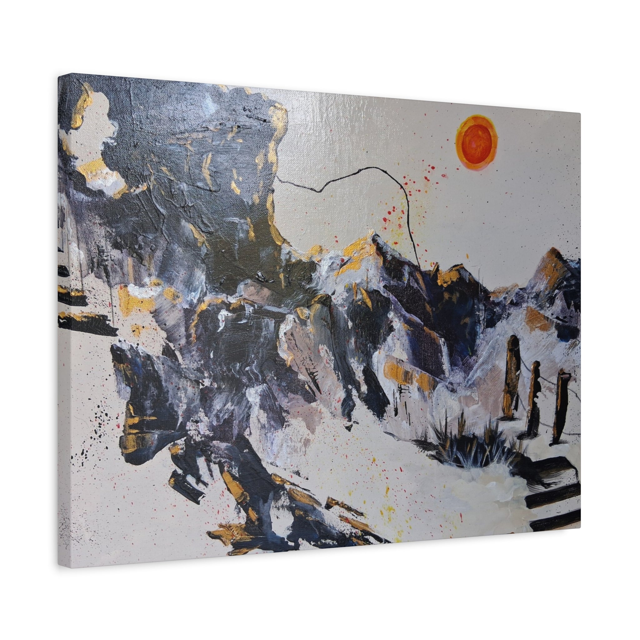 WHAT'S OVER THE RIDGE? - Abstract Desert Canvas Art – Matte Stretched 1.25"