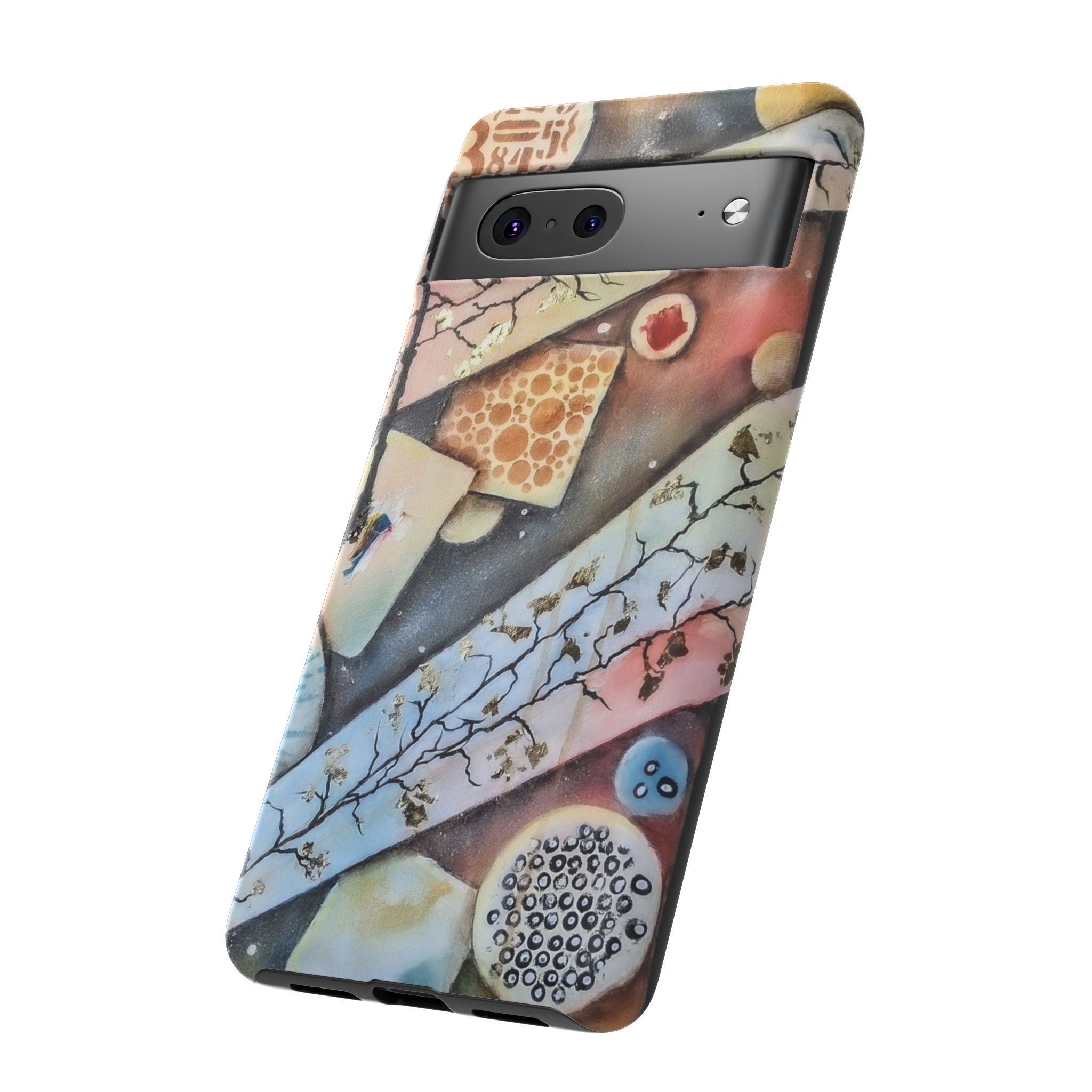 GOLDEN CARTOGRAPHY OF THE UNSEEN - Artistic Botanical Phone Case – Watercolor Nature Pattern Tough Case
