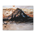 MOON OVER THE MOUNTAINS - Abstract Mountain Landscape Canvas Print — Matte Stretched Wall Art