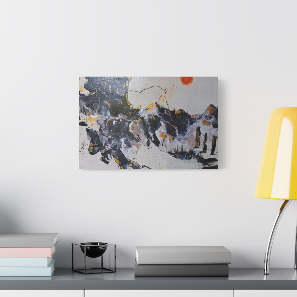 WHAT'S OVER THE RIDGE? - Abstract Desert Canvas Art – Matte Stretched 1.25"