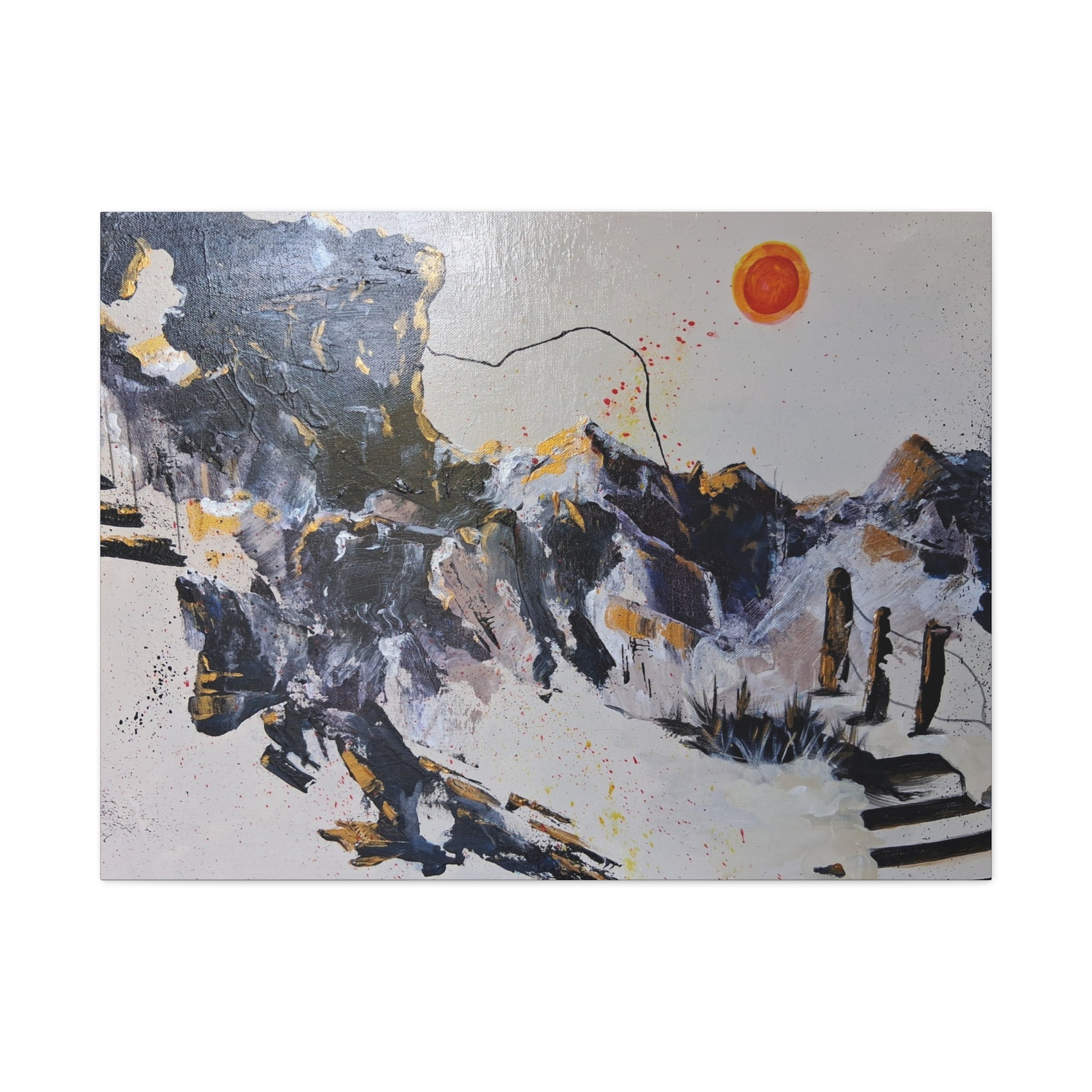 WHAT'S OVER THE RIDGE? - Abstract Desert Canvas Art – Matte Stretched 1.25"