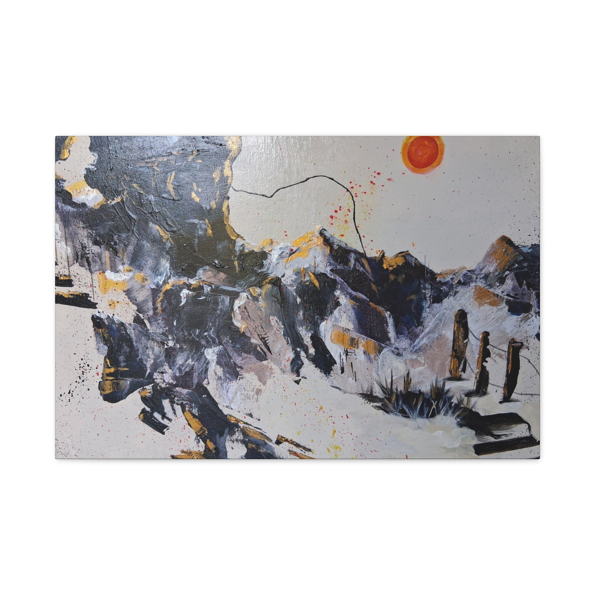 WHAT'S OVER THE RIDGE? - Abstract Desert Canvas Art – Matte Stretched 1.25"