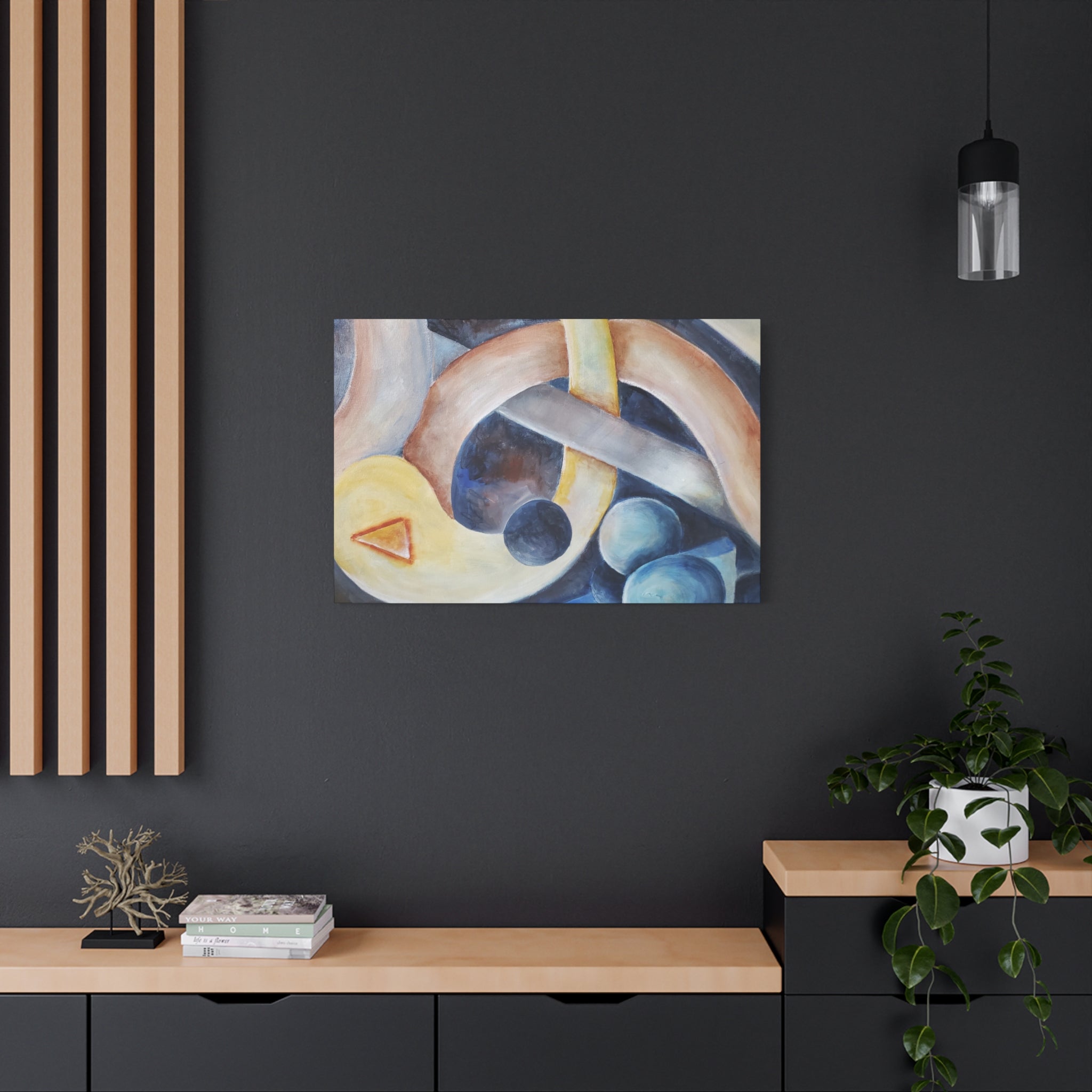 DANCE OF THE PLANETS - Abstract Musical Canvas Print — Matte Stretched Wall Art (1.25")
