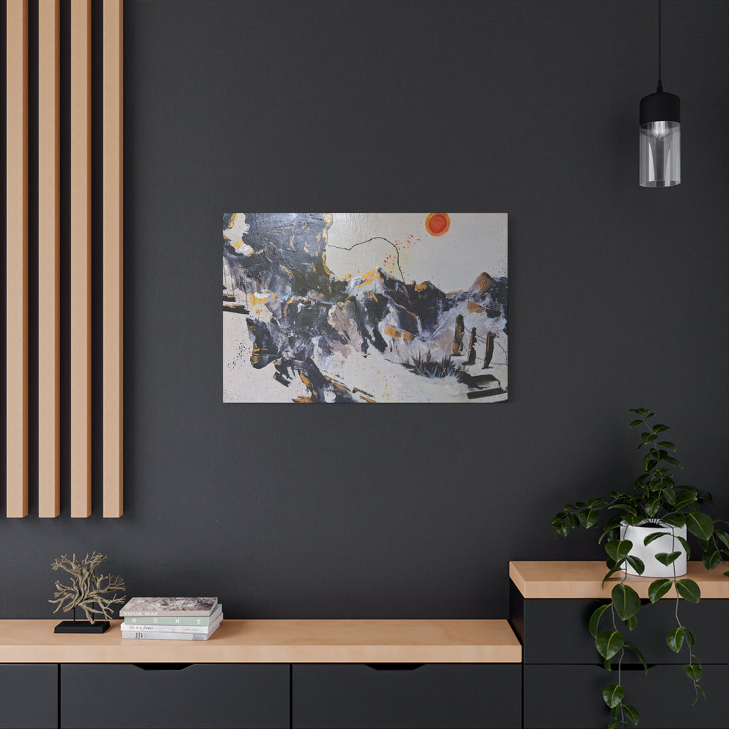 WHAT'S OVER THE RIDGE? - Abstract Desert Canvas Art – Matte Stretched 1.25"