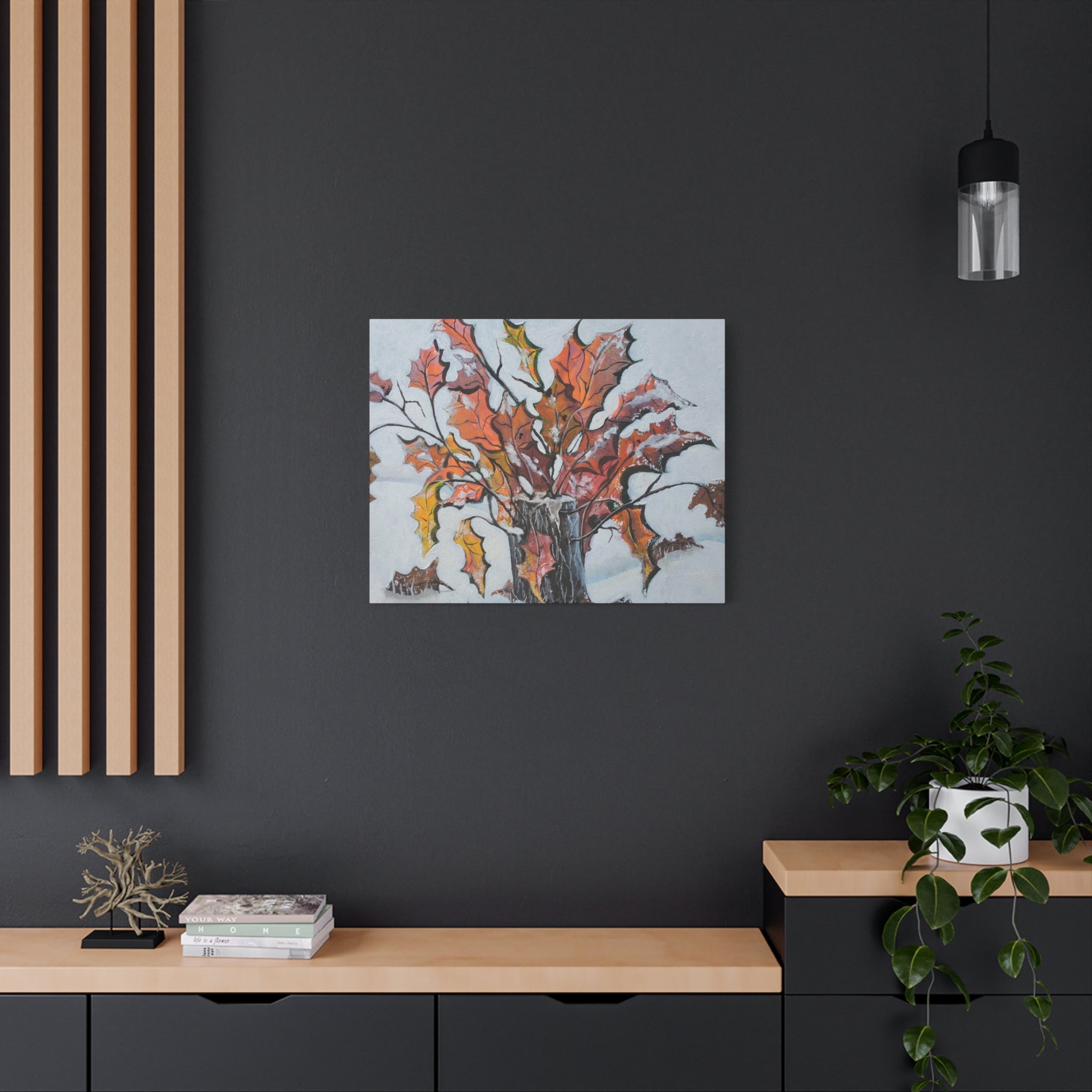 RENEWEL- NORTH LAKE NY - Autumn Leaves Canvas Wall Art — Stretched Matte Canvas
