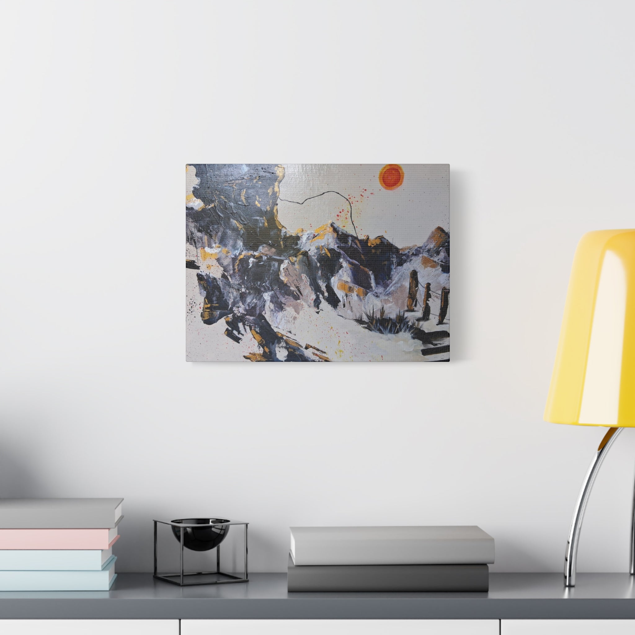 WHAT'S OVER THE RIDGE? - Abstract Desert Canvas Art – Matte Stretched 1.25"