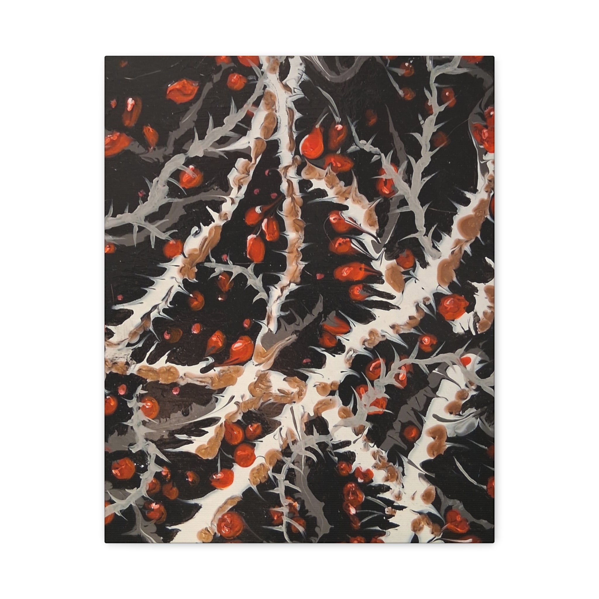 —BITTERSWEET BRAMBLE Matte. Stretched, abstract Wall Art