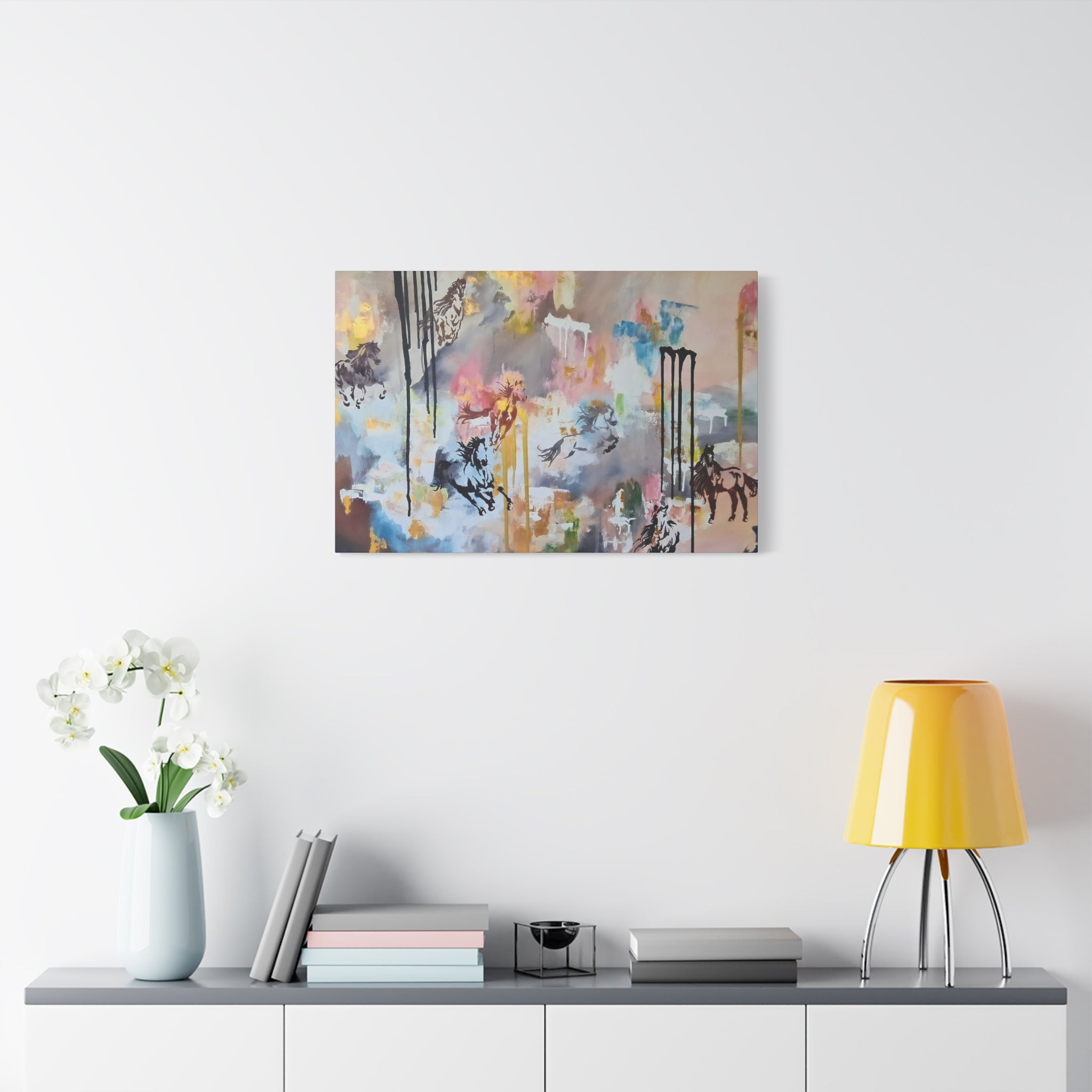 GUARDIANS OF THE QUIET PLAINS - Abstract Gallop Canvas Print — Matte Stretched Wall Art