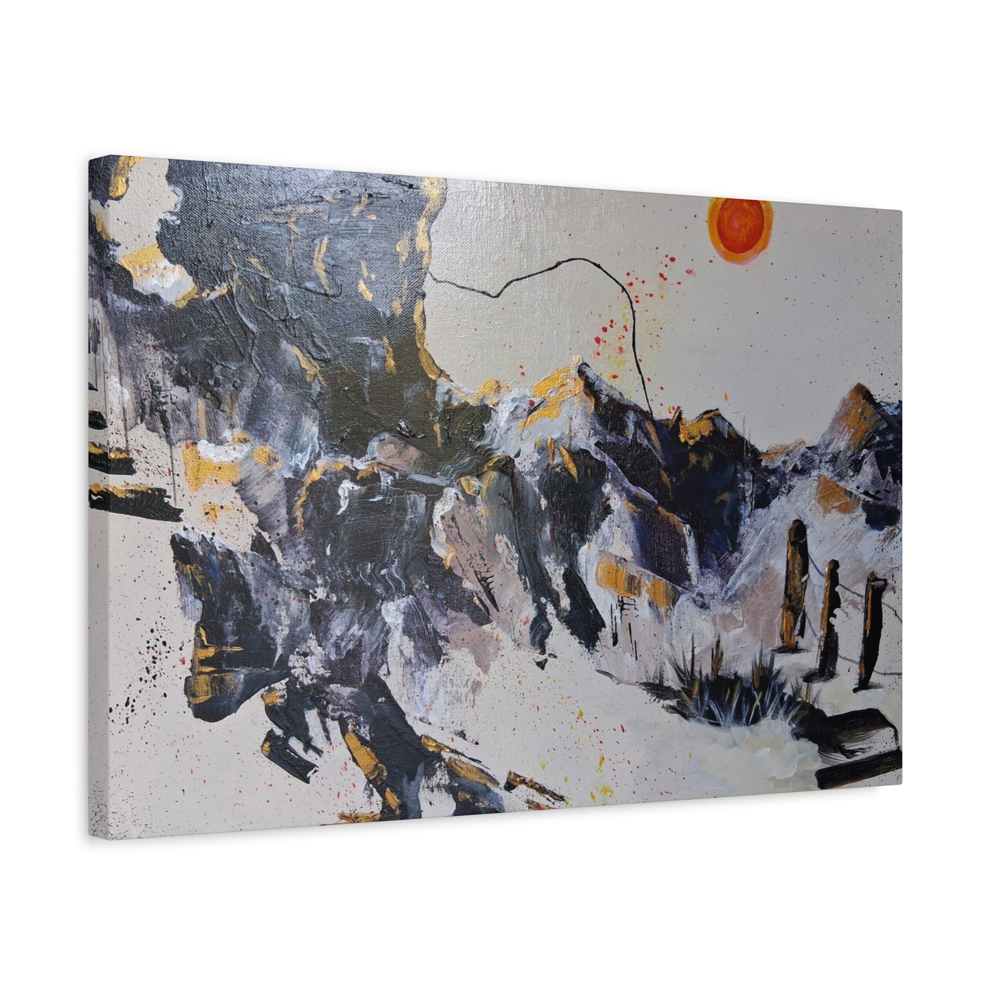 WHAT'S OVER THE RIDGE? - Abstract Desert Canvas Art – Matte Stretched 1.25"