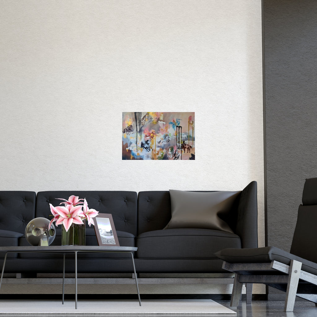 GUARDIAN OF THE QUIET PLAINS -Abstract Horse Art Poster — Matte Horizontal/Vertical Wall Print