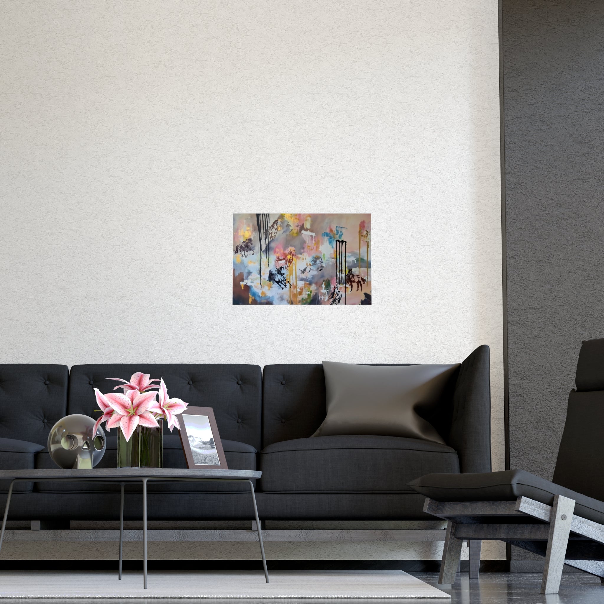 GUARDIAN OF THE QUIET PLAINS -Abstract Horse Art Poster — Matte Horizontal/Vertical Wall Print