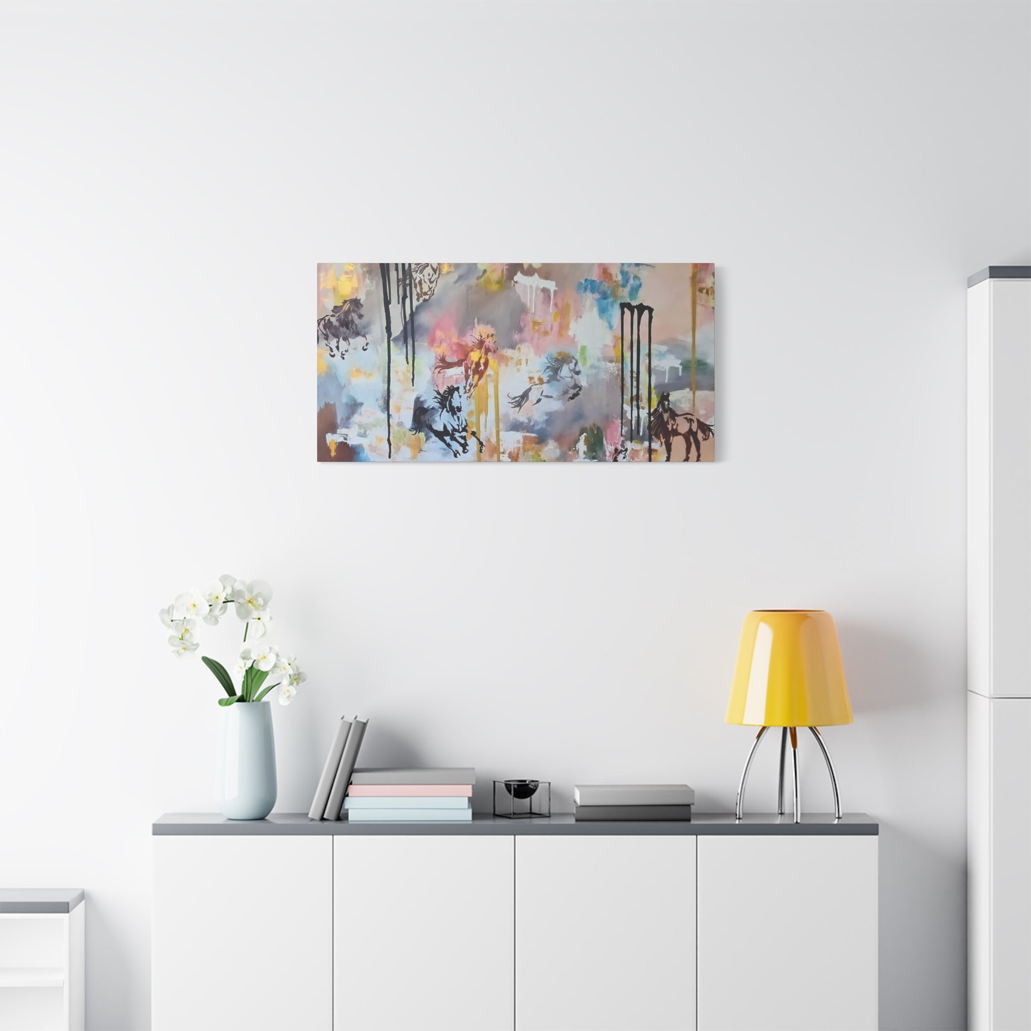 GUARDIANS OF THE QUIET PLAINS - Abstract Gallop Canvas Print — Matte Stretched Wall Art
