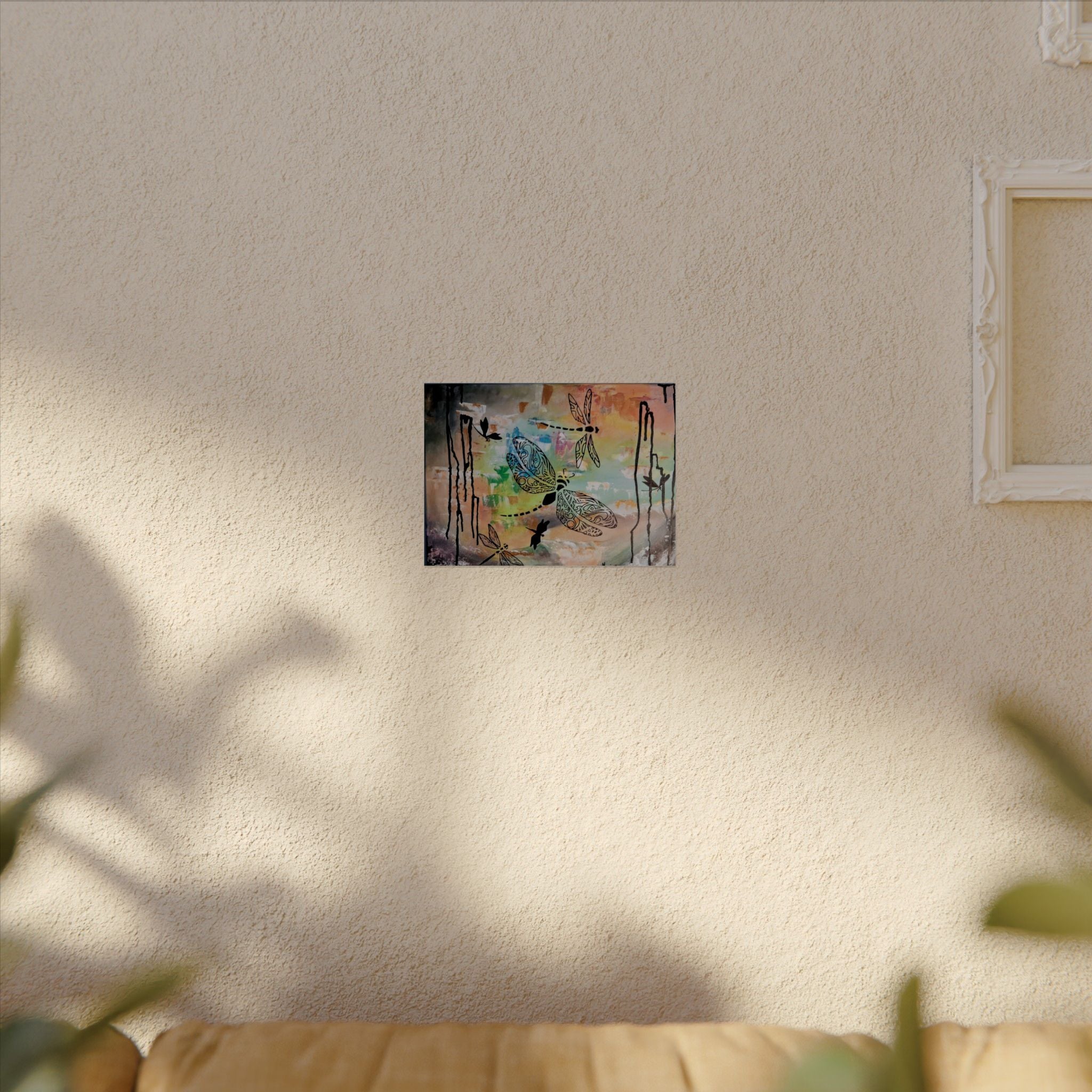GUARDIANS OF THE LAND - Dragonfly Art Poster — Textured Matte Wall Print
