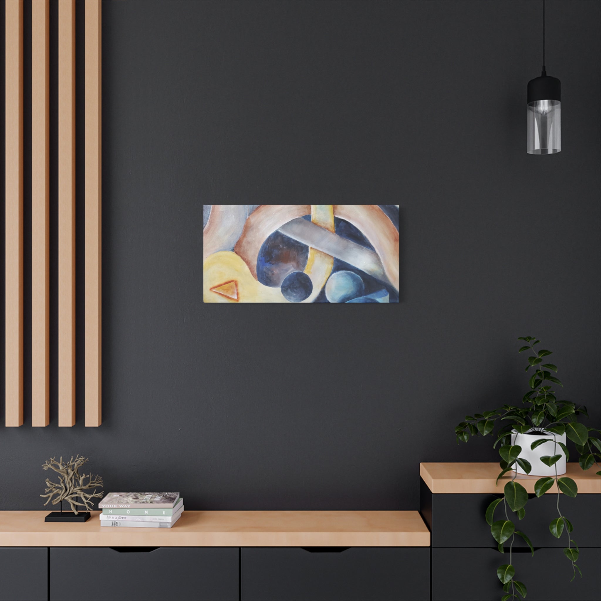 DANCE OF THE PLANETS - Abstract Musical Canvas Print — Matte Stretched Wall Art (1.25")