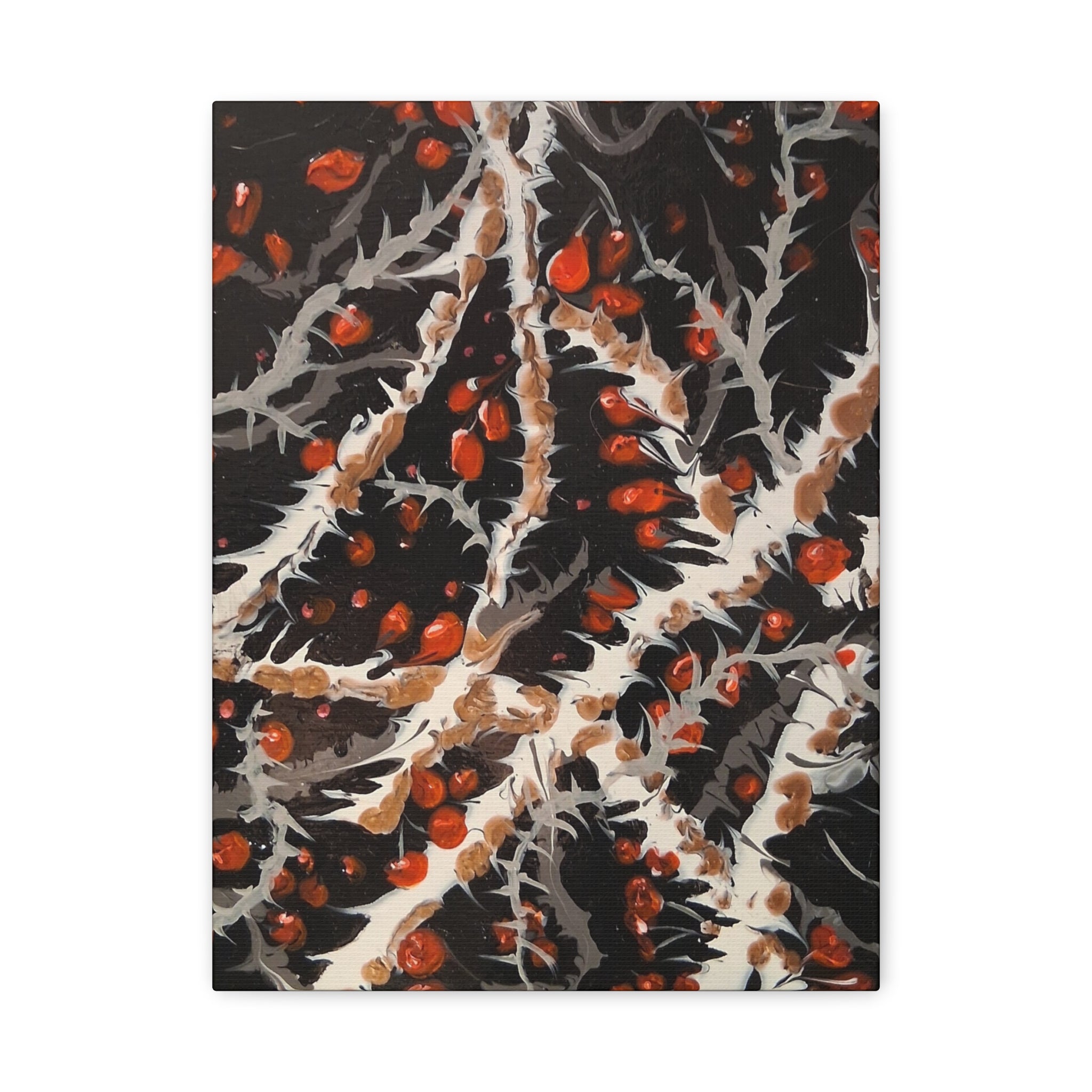 —BITTERSWEET BRAMBLE Matte. Stretched, abstract Wall Art